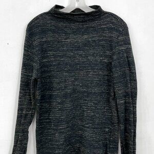 Transit Uomo Men's Marled Grey Woven Turtleneck Mock Neck Size Large L Slim Fit